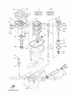 REPARATIESET 3 voor Yamaha F100B Electric Starter, Remote Control, Power Trim & Tilt, Shaft 20