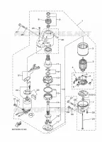 STARTMOTOR voor Yamaha F100B Electric Starter, Remote Control, Power Trim & Tilt, Shaft 25