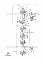 CARBURATEUR 1 voor Yamaha F100B Electric Starter, Remote Control, Power Trim & Tilt, Shaft 25