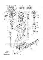 REPARATIESET 3 voor Yamaha F100B Electric Starter, Remote Control, Power Trim & Tilt, Shaft 25