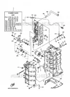 CILINDER / CARTERDELEN 1 voor Yamaha F100B 4 Stroke, Electric Starter, Remote Control, Power Trim & Tilt 2007