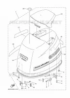 KUIP BOVENSTE voor Yamaha F100B Electric Starter, Remote Control, Power Trim & Tilt, Shaft 25