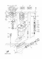 REPARATIESET 2 voor Yamaha F100D Electric Starter, Remote Control, Power Trim & Tilt, Shaft 25