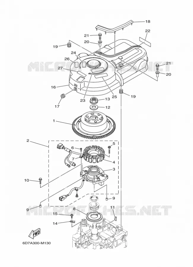 DYNAMO Yamaha OUTBOARD ENGINES 100hp (73.6kW) 2016 F100  F100DETL