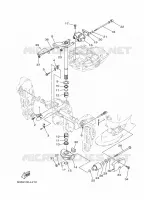 HOUDER 2 voor Yamaha F100D Electric Starter, Remote Control, Power Trim & Tilt, Shaft 20