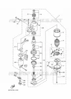 STARTMOTOR voor Yamaha F100D Electric Starter, Remote Control, Power Trim & Tilt, Shaft 25