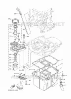 VENTILATEUR D'HUILE voor Yamaha F100D Electric Starter, Remote Control, Power Trim & Tilt, Shaft 25