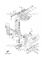 HOUDER 2 voor Yamaha F100D Electric Starter, Remote Control, Power Trim & Tilt, Shaft 20