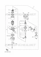 STARTMOTOR voor Yamaha F100F Electric Starter, Remote Control, Power Trim & Tilt, Shaft 25