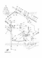 GASBEDIENING voor Yamaha F115A Electric Starter, Remote Control, Power Trim & Tilt, Shaft 25