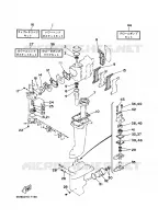 REPARATIESET  voor Yamaha 6C 2 Stroke, Manual Starter, Tiller Handle, Manual Tilt, Pre-Mixing 2008