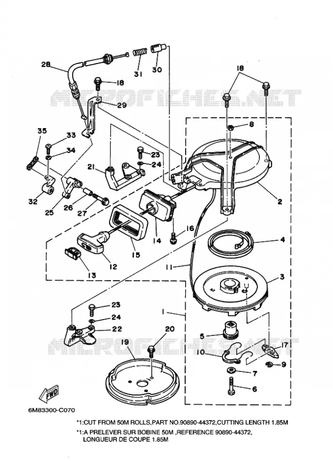 KICKSTART PEDALEN Yamaha OUTBOARD ENGINES 6hp (4.4kW) 2008 6  6C