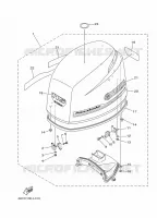 KUIP BOVENSTE voor Yamaha F115A Electric Starter, Remote Control, Power Trim & Tilt, Shaft 25