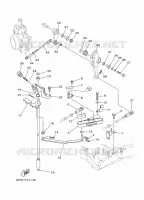 GASBEDIENING voor Yamaha F115A Electric Starter, Remote Control, Power Trim & Tilt, Shaft 25