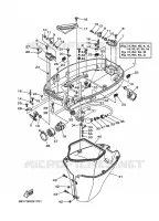 LAGERE DEKSEL voor Yamaha F115A 4Stroke, Electric Starter, Remote Control, Power Trim & Tilt 2008