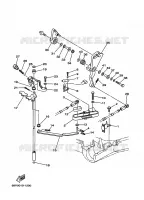GASBEDIENING voor Yamaha F115A 4 Stroke, Electric Starter, Remote Control, Power Trim & Tilt 2002