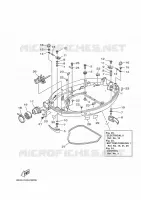 LAGERE DEKSEL 1 voor Yamaha F115B Electric Starter, Remote Control, Power Trim & Tilt, Shaft 20