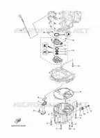 VENTILATEUR D'HUILE voor Yamaha F115B Electric Starter, Remote Control, Power Trim & Tilt, Shaft 20