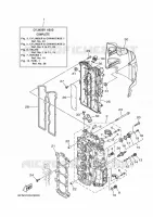 CILINDER / CARTERDELEN 2 voor Yamaha F130A Electric Starter, Remote Control, Power Trim & Tilt, Shaft 20