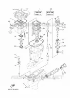 REPARATIESET 2 voor Yamaha FL115 Electric Starter, Remote Control, Power Trim & Tilt, Shaft 25