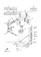 REPARATIESET  voor Yamaha 6C Manual Starter, Tiller Handle, Manual Tilt, Pre-Mixing, Shaft 20