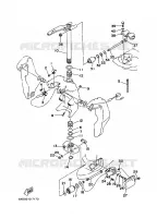 HOUDER 2 voor Yamaha 150A 2 Stroke, Electric Starter, Remote Control, Power Trim & Tilt, Pre-Mixing 2001