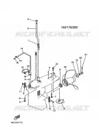 LAGERE DEKSEL EN TRANSMISSIE 2 voor Yamaha 175D 2 Stroke, Electric Starter, Remote Control, Power Trim & Tilt 1996