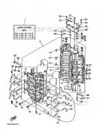 CILINDER EN CARTERDELEN 1 2 (SWS) voor Yamaha 175D 2 Stroke, Electric Starter, Remote Control, Power Trim & Tilt 1996