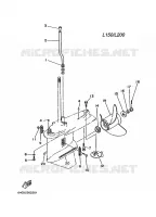 LAGERE DEKSEL EN TRANSMISSIE 4 voor Yamaha 175D 2 Stroke, Electric Starter, Remote Control, Power Trim & Tilt 1996