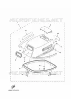 BOVENKAP voor Yamaha 6C Manual Starter, Tiller Handle, Manual Tilt, Pre-Mixing, Shaft 20
