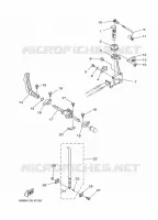 GASBEDIENING voor Yamaha 6C Manual Starter, Tiller Handle, Manual Tilt, Pre-Mixing, Shaft 20