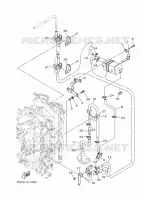 INLAAT 2 voor Yamaha F150A Electric Starter, Remote Control, Power Trim & Tilt, Shaft 20