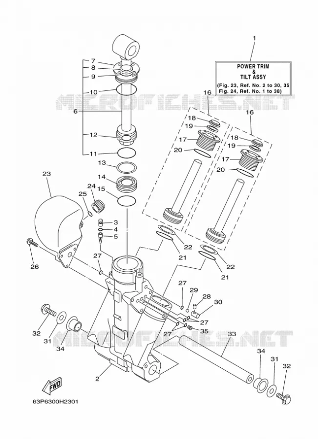 KANTELSYSTEEM 1 Yamaha OUTBOARD ENGINES 150hp (110.3kW) 2011 F150  F150AETL