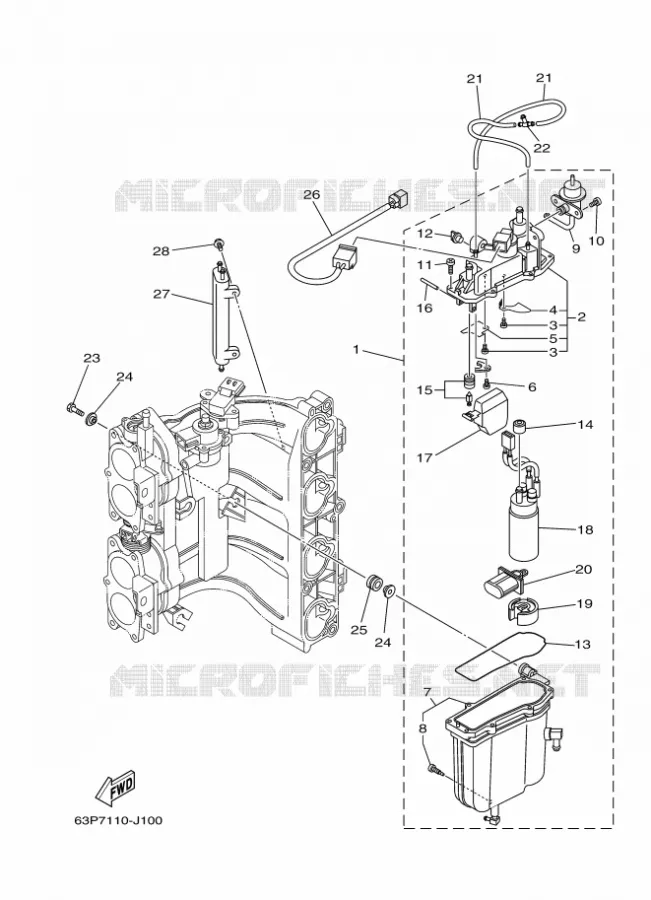 BENZINEPOMP 1 Yamaha OUTBOARD ENGINES 150hp (110.3kW) 2011 F150  F150AETL