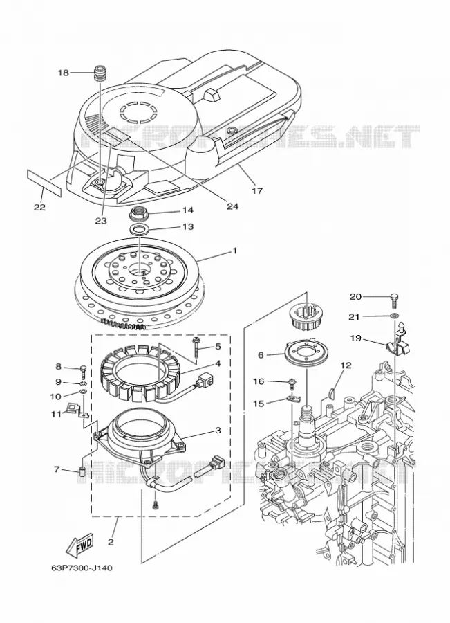 DYNAMO Yamaha OUTBOARD ENGINES 150hp (110.3kW) 2011 F150  F150AETL