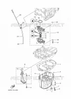 VENTILATEUR D'HUILE voor Yamaha F150B Electric Starter, Remote Control, Power Trim & Tilt, Shaft 25