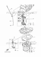 VENTILATEUR D'HUILE voor Yamaha F150B Electric Starter, Remote Control, Power Trim & Tilt, Shaft 25
