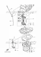 VENTILATEUR D'HUILE voor Yamaha F150B Electric Starter, Remote Control, Power Trim & Tilt, Shaft 25