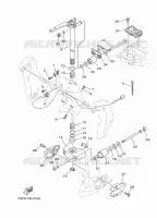 HOUDER 2 voor Yamaha F150D Electric Starter, Remote Control, Power Trim & Tilt, Shaft 25