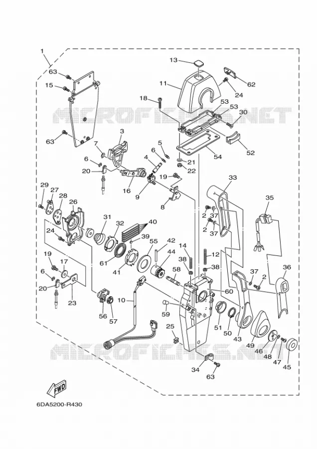 AFSTANDSBEDIENING Yamaha OUTBOARD ENGINES 150hp (110.3kW) 2019 F150  F150FETX