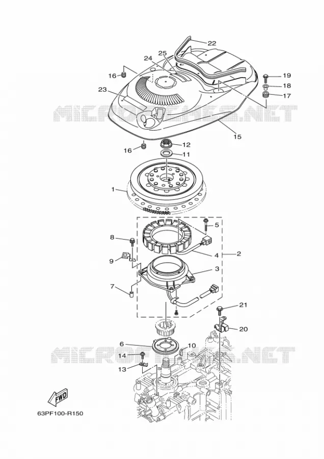 DYNAMO Yamaha OUTBOARD ENGINES 150hp (110.3kW) 2019 F150  F150FETX