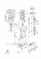 REPARATIESET 2 voor Yamaha F150G Electric Starter, Remote Control, Power Trim & Tilt, Shaft 20