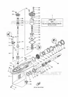 DEKSEL EN TRANSMISSIE PROPELLERS 1 voor Yamaha F175A Electric Starter, Remote Control, Power Trim & Tilt, Shaft 25