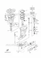 REPARATIESET 2 voor Yamaha F175A Electric Starter, Remote Control, Power Trim & Tilt, Shaft 25