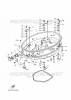 LAGERE DEKSEL 1 voor Yamaha F175A Electric Starter, Remote Control, Power Trim & Tilt, Shaft 20