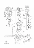 REPARATIESET 2 voor Yamaha F175A Electric Starter, Remote Control, Power Trim & Tilt, Shaft 20