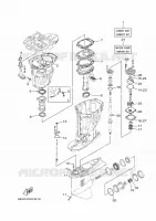 REPARATIESET 2 voor Yamaha F175C Electric Starter, Remote Control, Power Trim & Tilt, Shaft 20