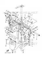 KUIPFRAME voor Yamaha F200A Electric Starter, Remote Control, Power Trim & Tilt, Shaft 25