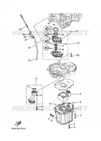 VENTILATEUR D'HUILE voor Yamaha F200A Electric Starter, Remote Control, Power Trim & Tilt, Shaft 25