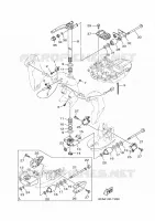 HOUDER 2 voor Yamaha F200F Electric Starter, Remote Control, Power Trim & Tilt, Shaft 25